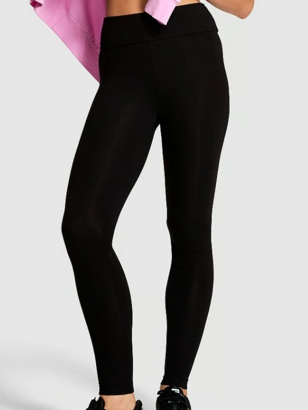 VS Pink All-Day Cotton Foldover Leggings Sz Med
